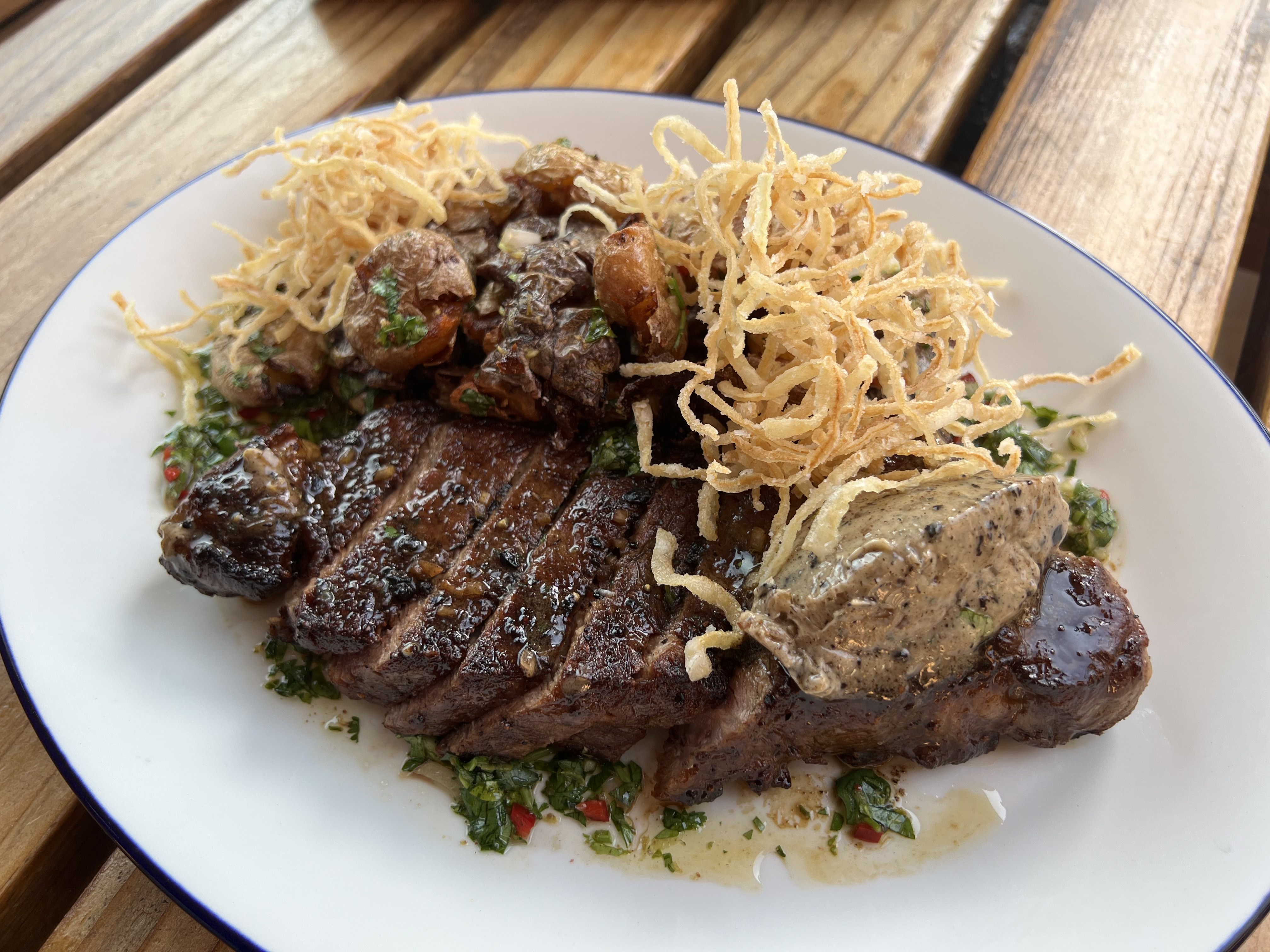 New York Strip Steak with Garlic Butter - Dinner at the Zoo